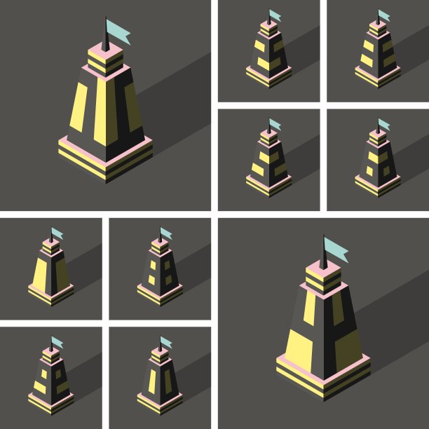 3 d数字图标。向量集。图片下载