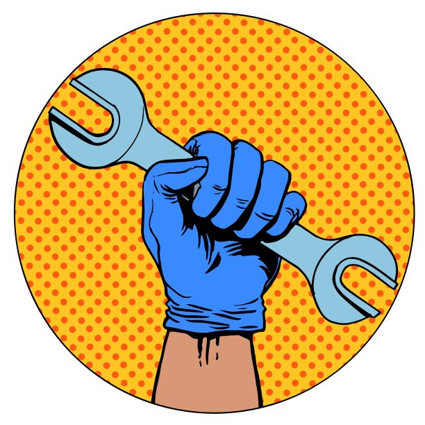 修理手握扳手符号象形文字图片下载