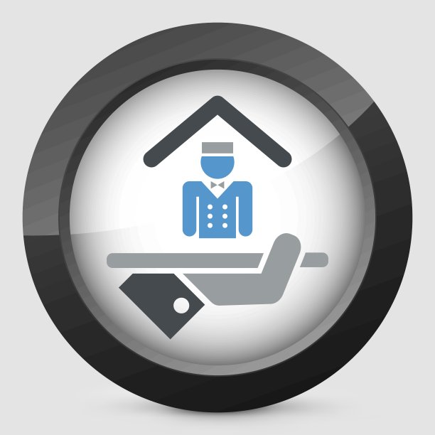 酒店的图标。波特的服务。图片下载