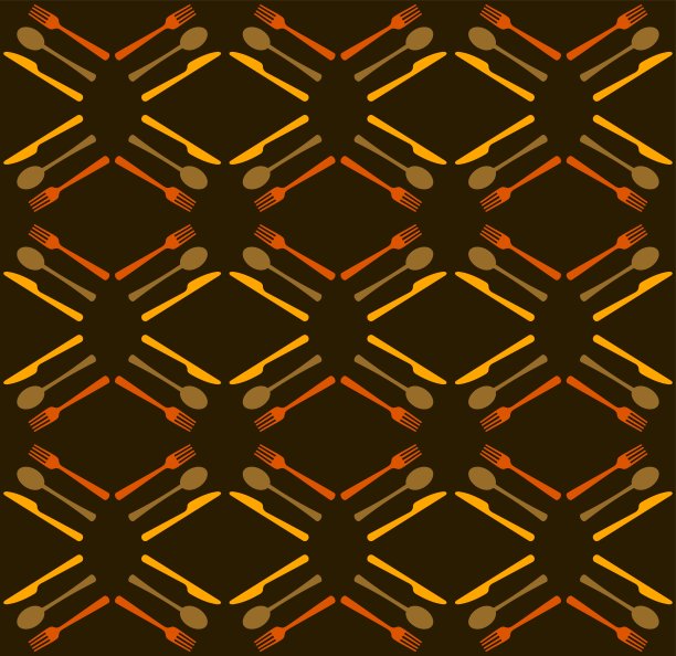 餐厅无缝图案背景图片下载