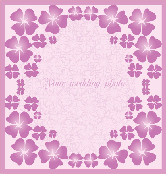 美丽的婚礼粉框图片下载