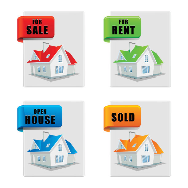 房地产大旗set house待售待租sold open house图片下载