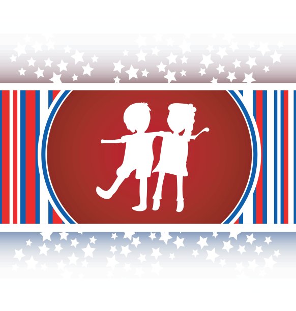 图标按钮与婴儿男孩和女孩在里面，孤立的白色图片下载