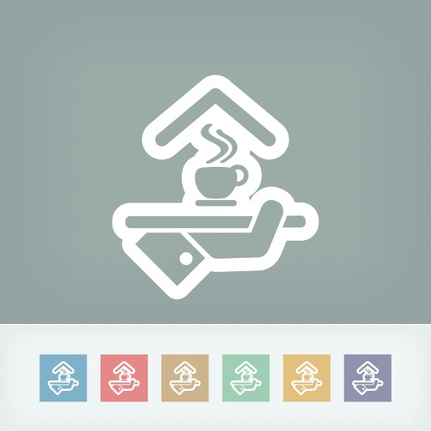 酒店的图标。早餐图标。图片下载