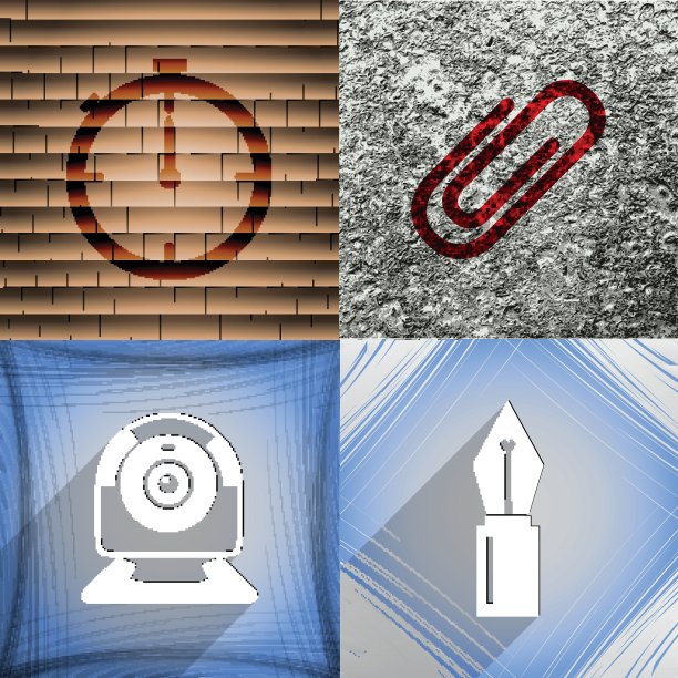 一组抽象背景与不同的网页图标图片下载