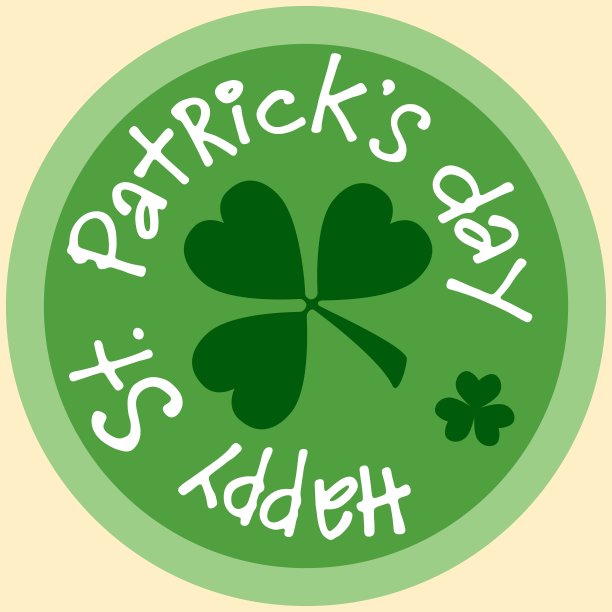 戴帕特里克啤酒垫硬币图标符号贴纸图片下载