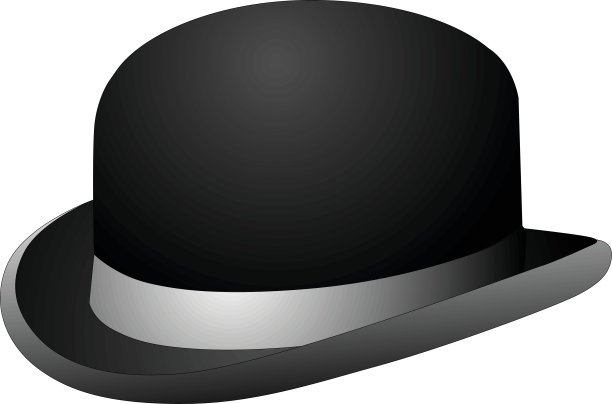 黑色圆顶硬礼帽图片下载