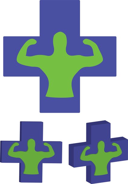 人体保健隔离在白色背景上图片下载