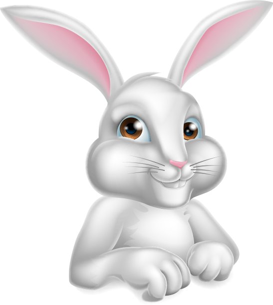 白色复活节兔子图片下载