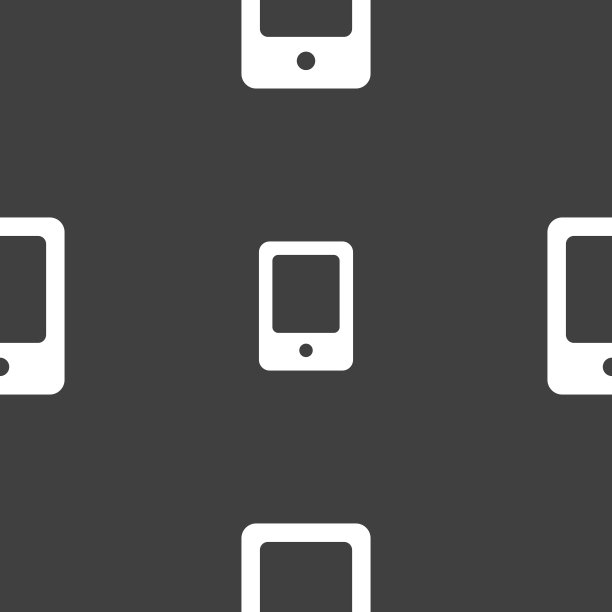 平板电脑图标符号。灰色背景上的无缝模式。向量图片下载