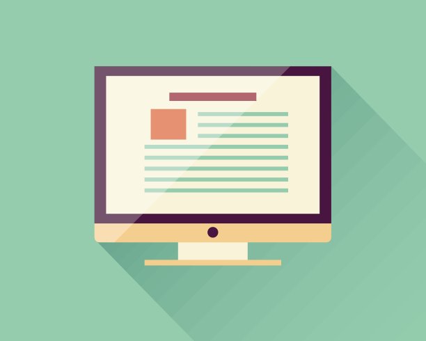 平面图标电脑，电子设备，响应式网页设计，在图片下载