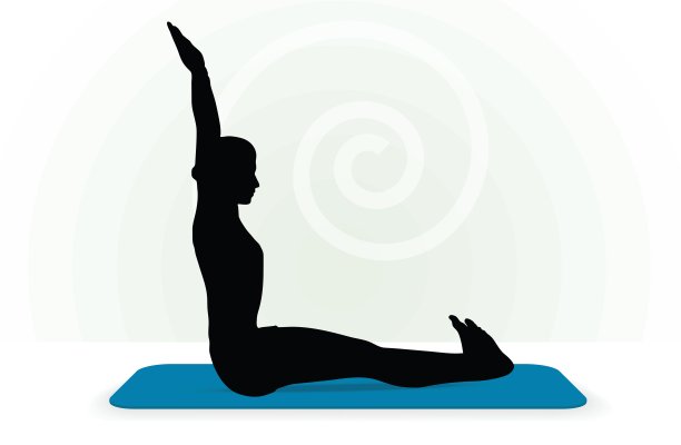 瑜伽姿势孤立在白色背景上图片下载
