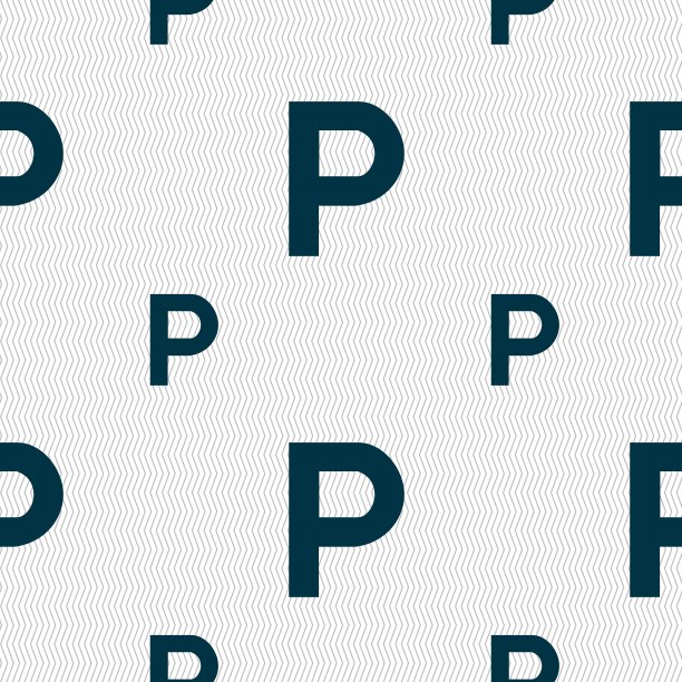 停车标志符号。无缝图案与几何纹理。向量图片下载