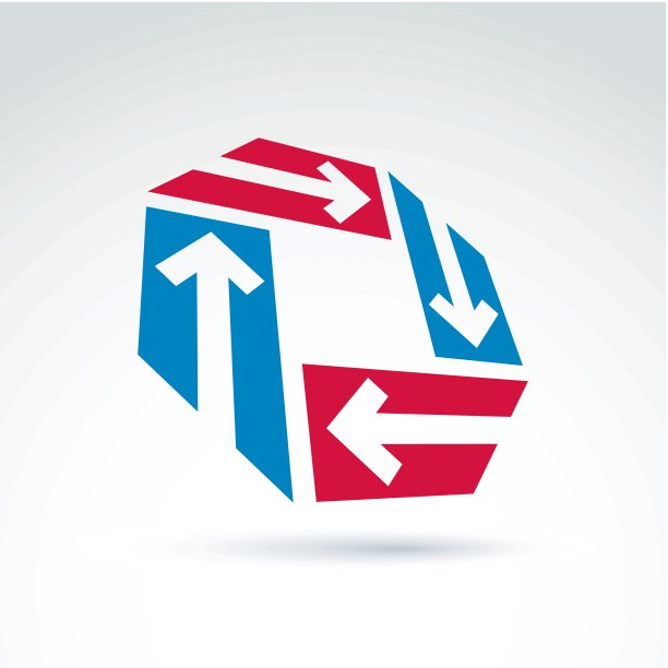 3d循环标志，循环和旋转图标隔离在白色ba图片下载