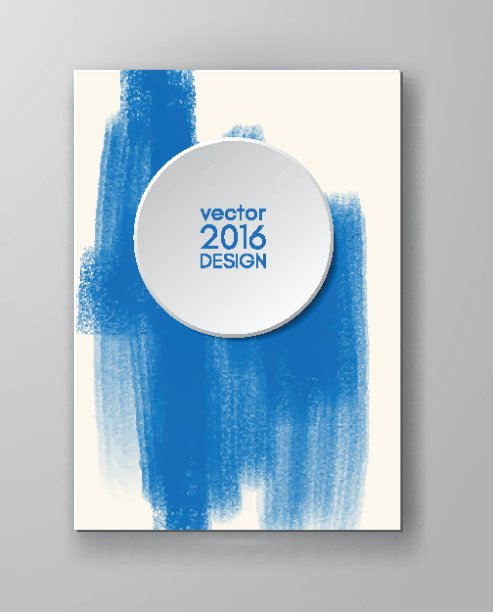 多色模糊背景的小册子。图片下载