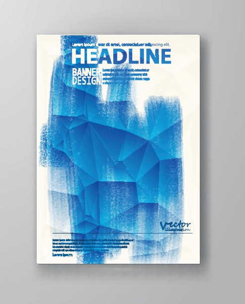 多色模糊背景的小册子。图片下载