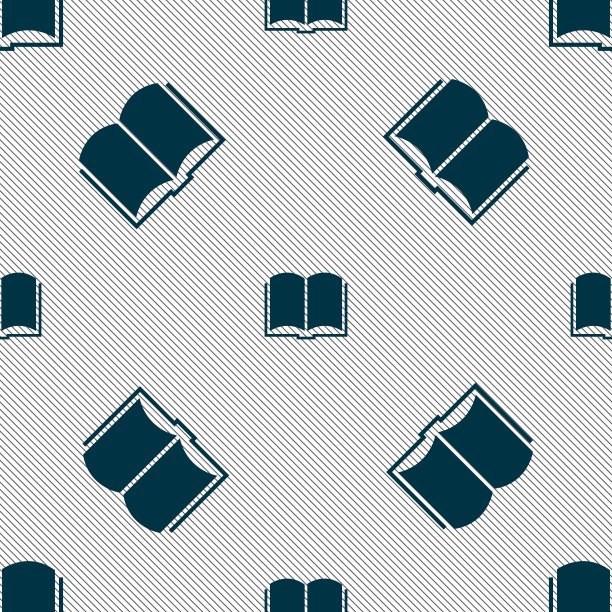 书的图标符号。无缝图案与几何纹理。向量图片下载
