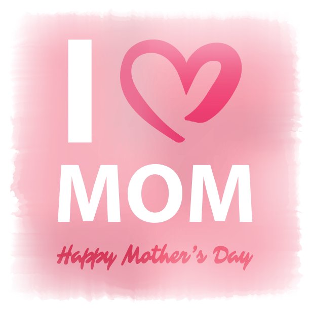 我爱妈妈-母亲节快乐卡片图片下载
