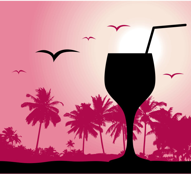 海滩上的鸡尾酒会图片下载