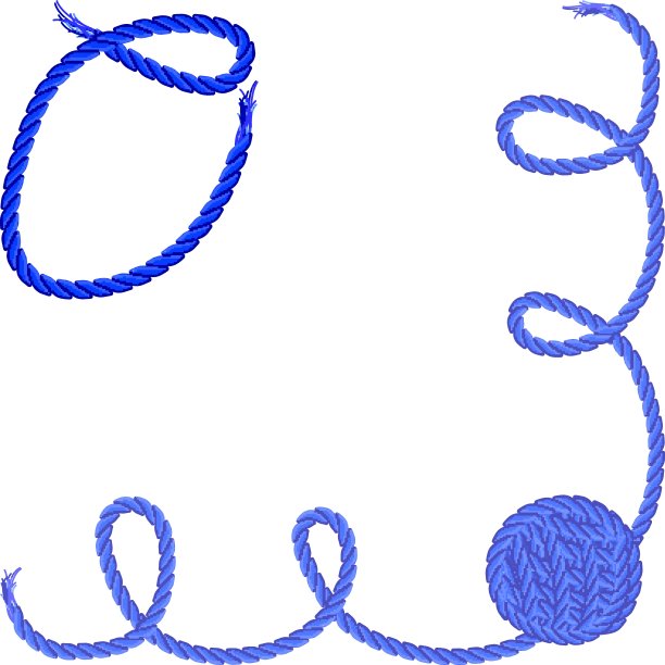 字母O.字母字体向量-纱线，绳子，电缆图片下载