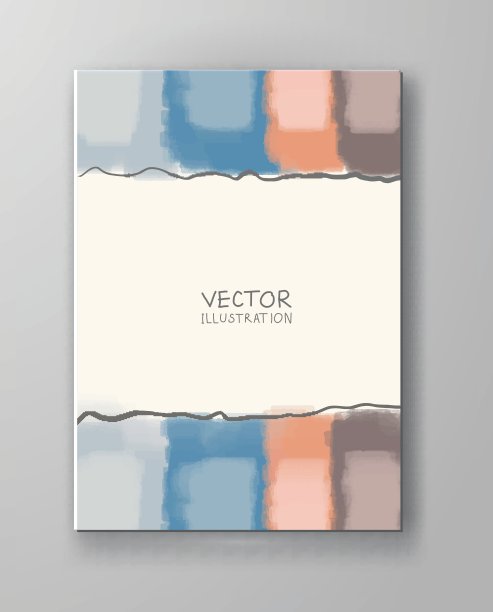 多色模糊背景的小册子。图片下载