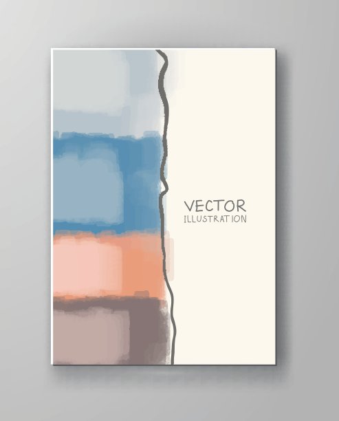 多色模糊背景的小册子。图片下载