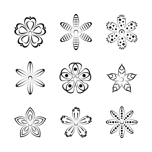 花蕾集，矢量插图图片下载