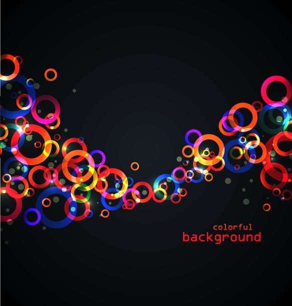 抽象的彩色圆圈图片下载