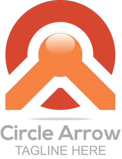 抽象标志字母圆箭头设计图标元素向量图片下载