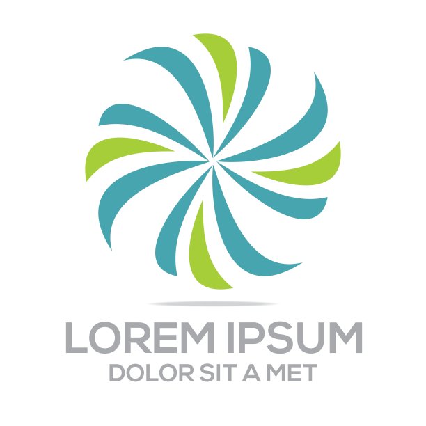 抽象圆图标矢量图片下载