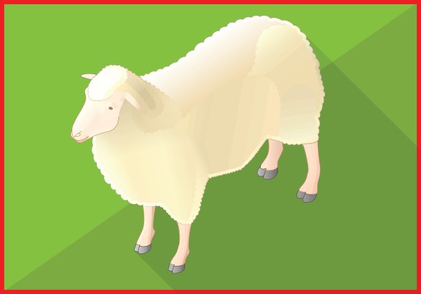 羊等距平面矢量3d图片下载