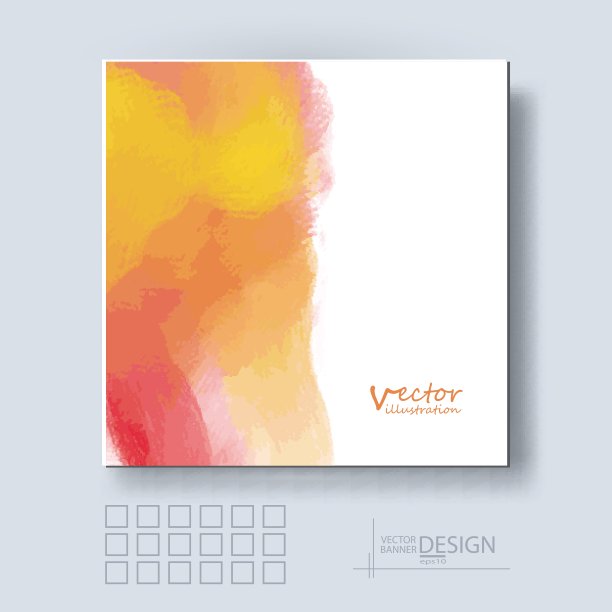 多色模糊背景的小册子。图片下载