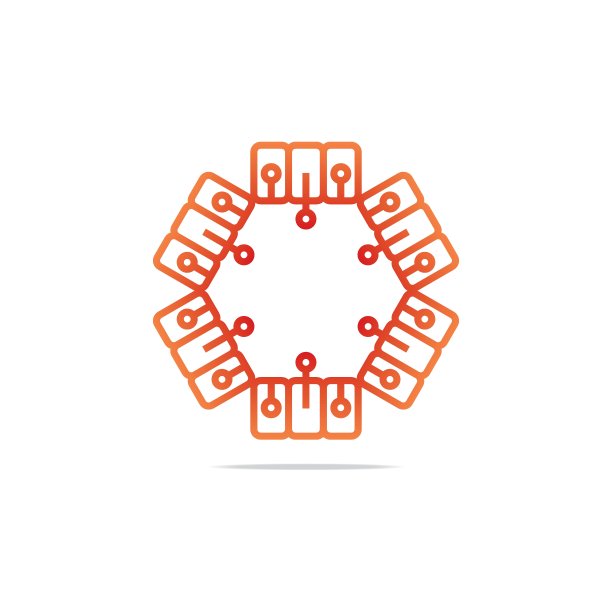 抽象符号六边形连接图标图片下载