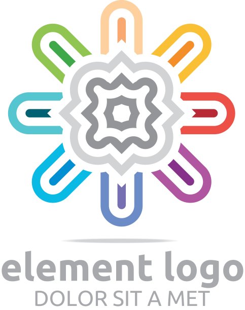 色彩元素线条设计抽象图片下载