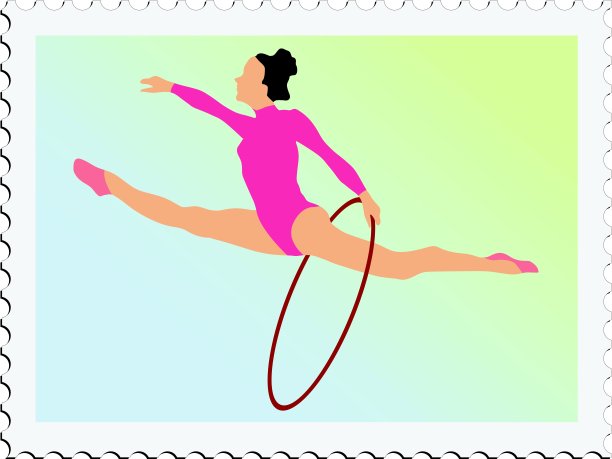 邮票与形象的体操图片下载