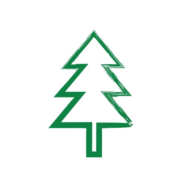 圣诞树垃圾剪影图片下载