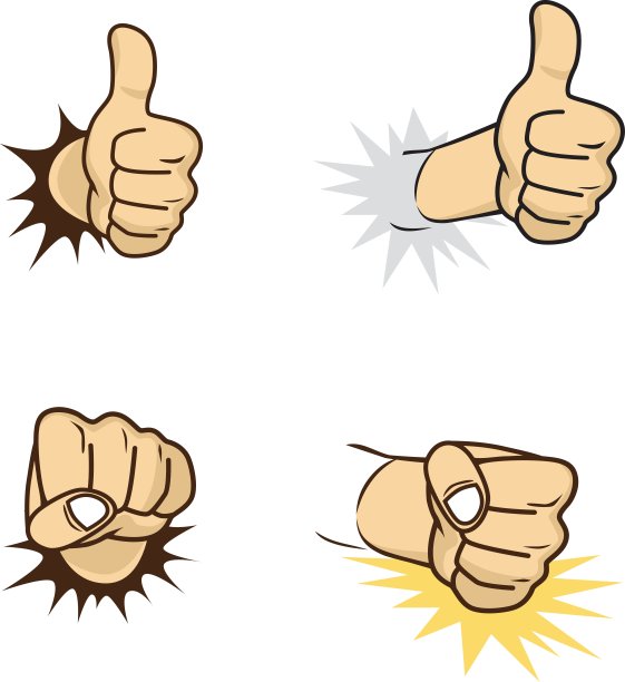 手势手势卡通主题图片下载