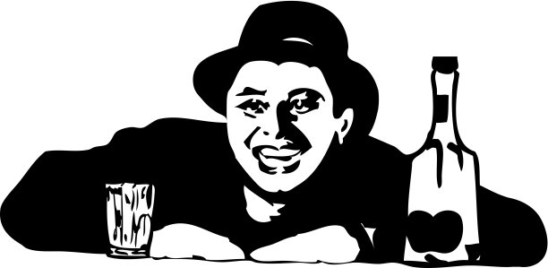 戴着帽子的微笑玻璃人图片下载