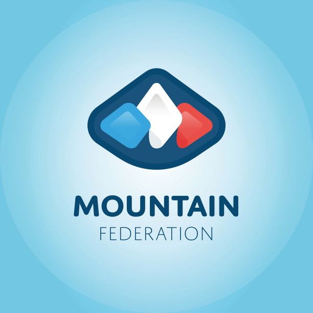 向量山脉的标志图片下载