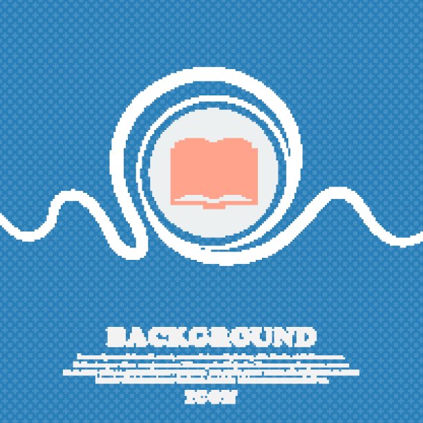 书的图标符号。蓝色和白色的抽象背景与空间斑点的文本和您的设计。向量图片下载