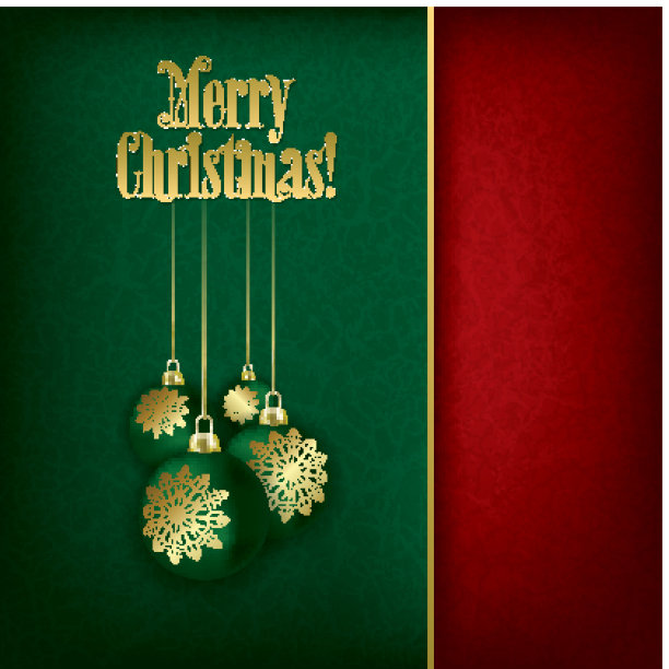 绿色背景的圣诞装饰图片下载