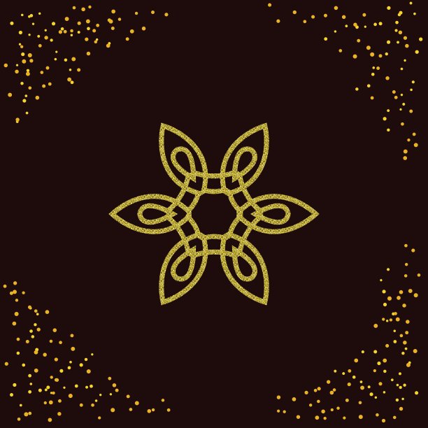 装饰元素以金色纹理为主。图片下载