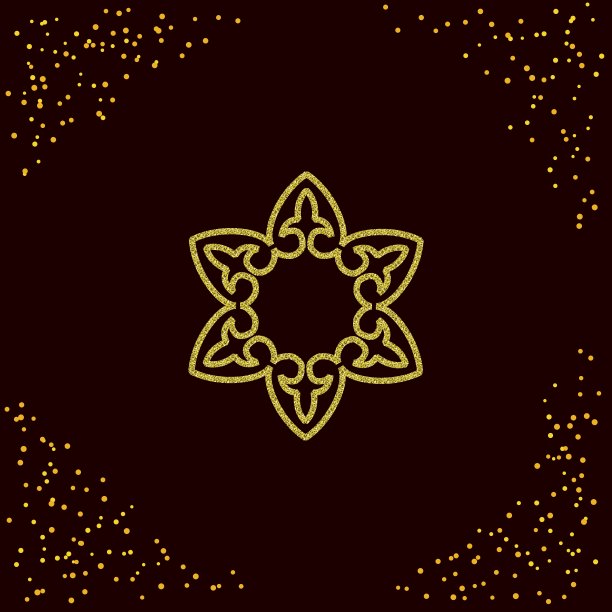 装饰元素以金色纹理为主。图片下载