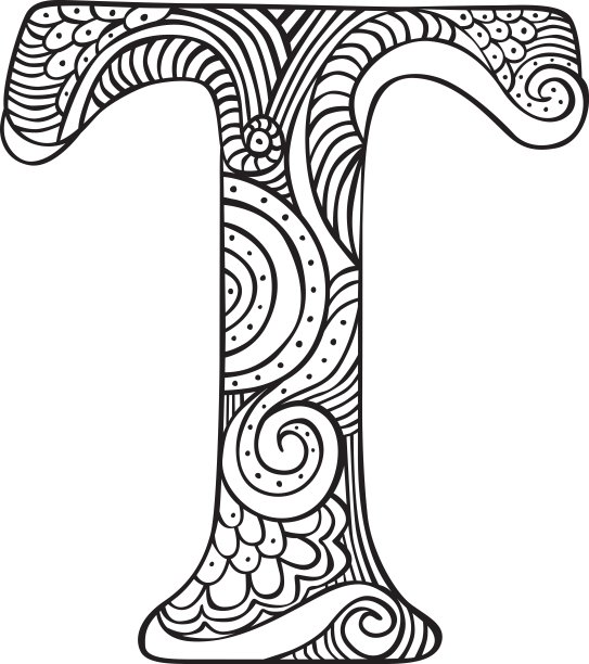 字母T插画素材图片