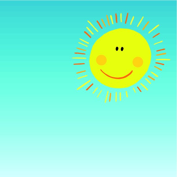 抽象微笑的太阳在蓝天图片下载