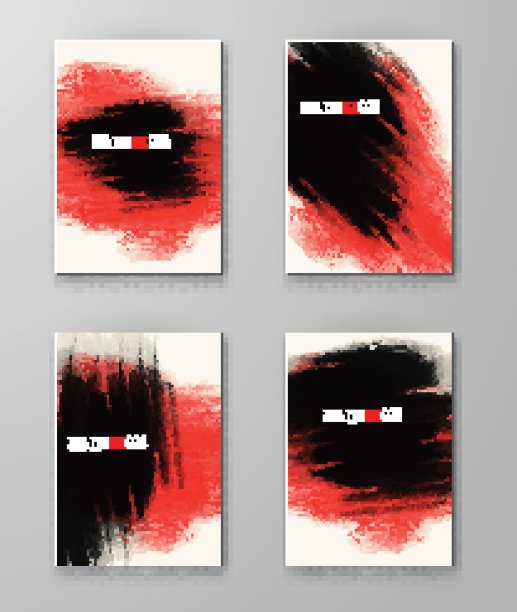 抽象时尚的背景黑红墨涂料。图片下载