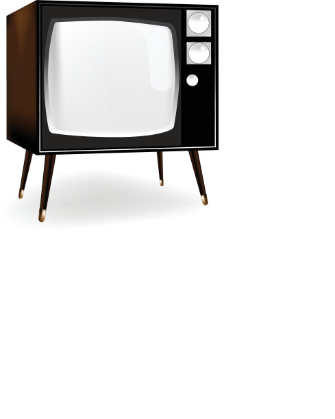 时尚复古电视图标图片下载