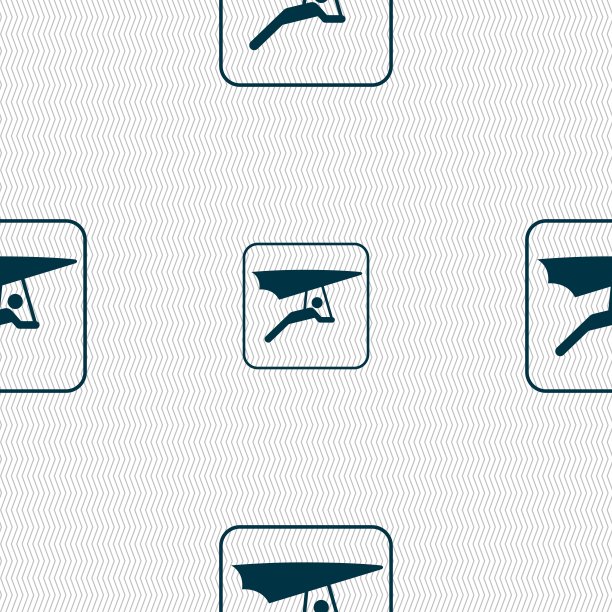 悬挂式滑翔运动的迹象。无缝图案与几何纹理。向量图片下载