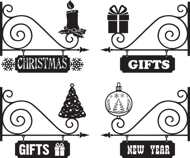 圣诞节和新年的礼物图片下载