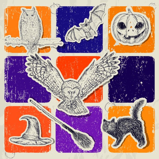 万圣节的海报。图片下载